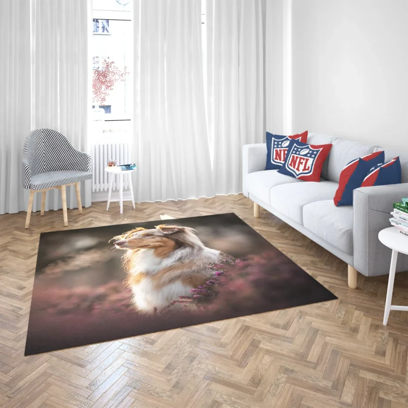 A Breed of Canine Versatility: Australian Shepherd Floor Rug 2