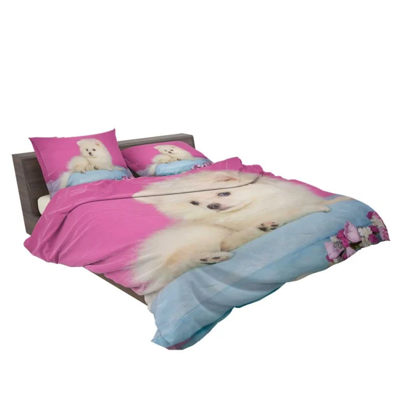 A Bundle of Cuteness: Fluffy Spitz Puppies Bedding Set 2