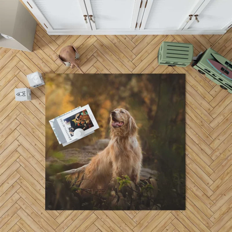 A Captivating Ensemble: Spaniel Quartet Floor Rug