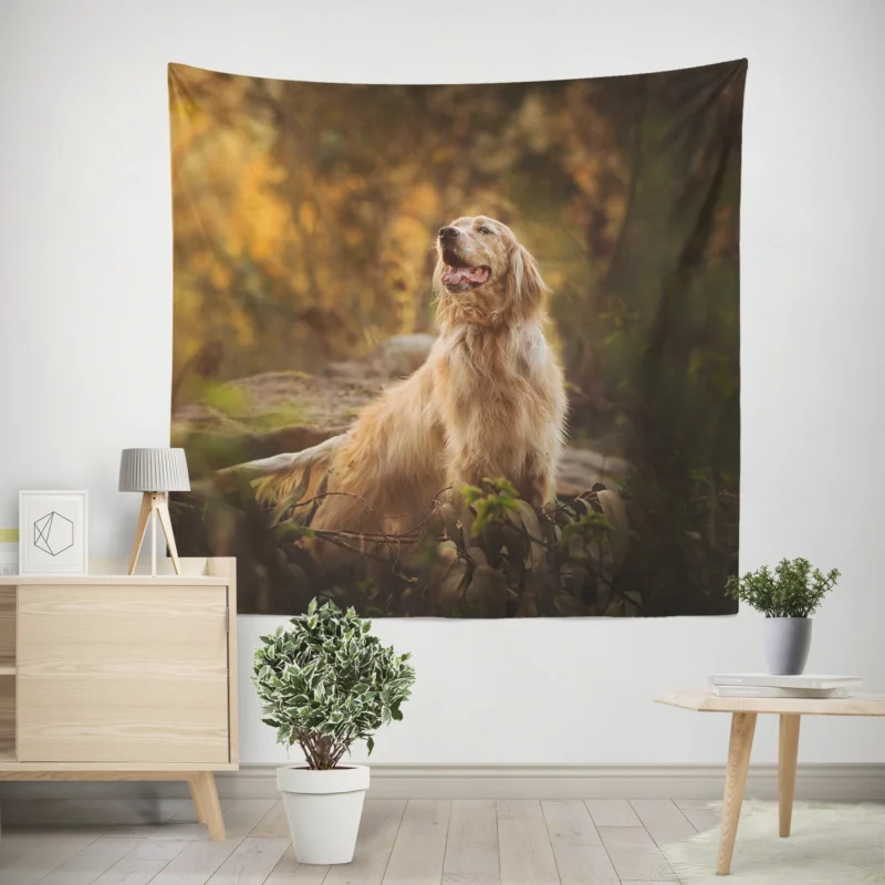 A Captivating Ensemble  Spaniel Quartet Wall Tapestry