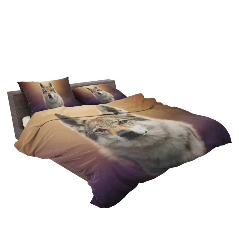 A Captivating Wolfish Stare: Wolfdog Quartet Bedding Set 2