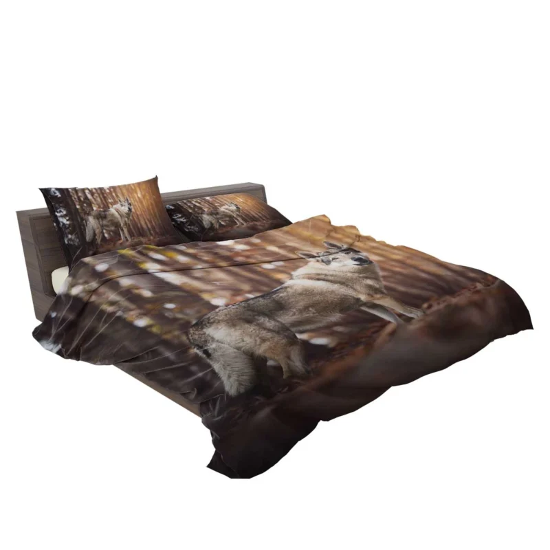 A Gaze of Wisdom: Czechoslovakian Wolfdog Quartet Bedding Set 2