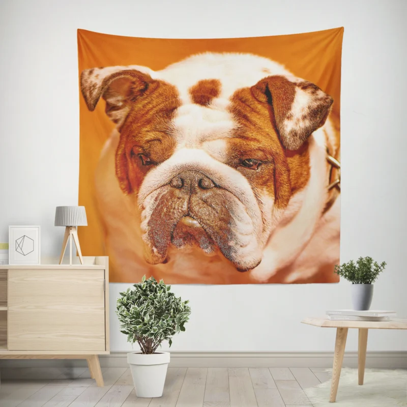 A Muzzle to Remember  Bulldog Quartet Wall Tapestry