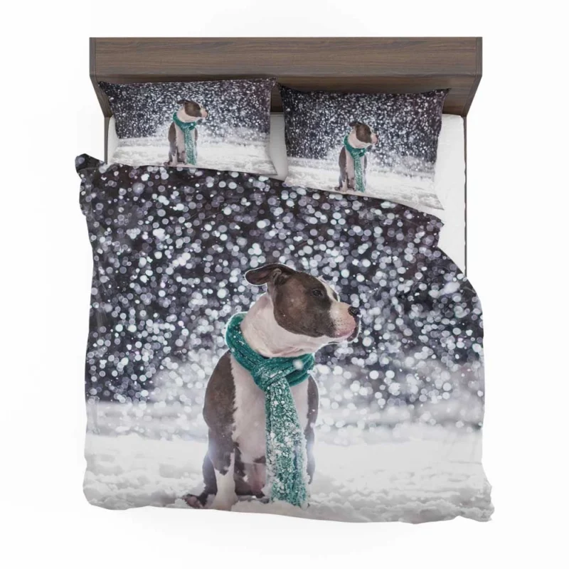 A Pibble Christmas: Pit Bull Quartet Bedding Set 1