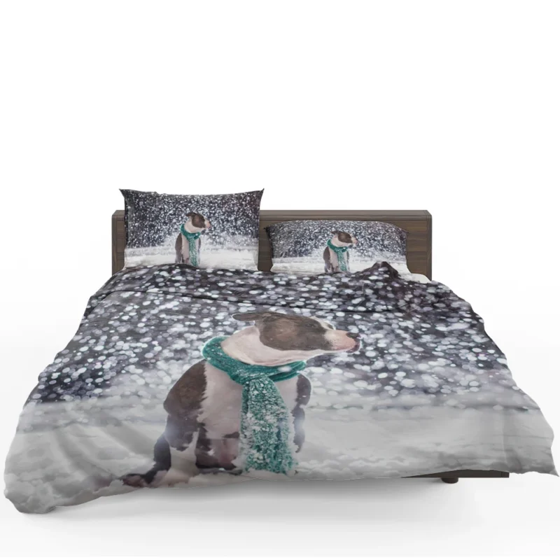 A Pibble Christmas: Pit Bull Quartet Bedding Set