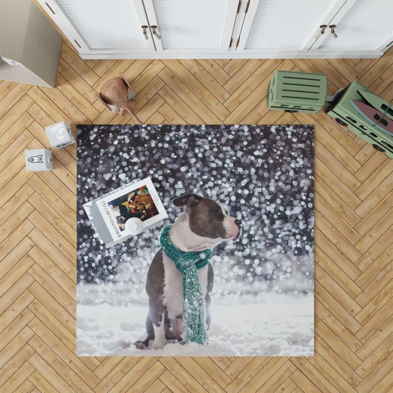 A Pibble Christmas: Pit Bull Quartet Floor Rug