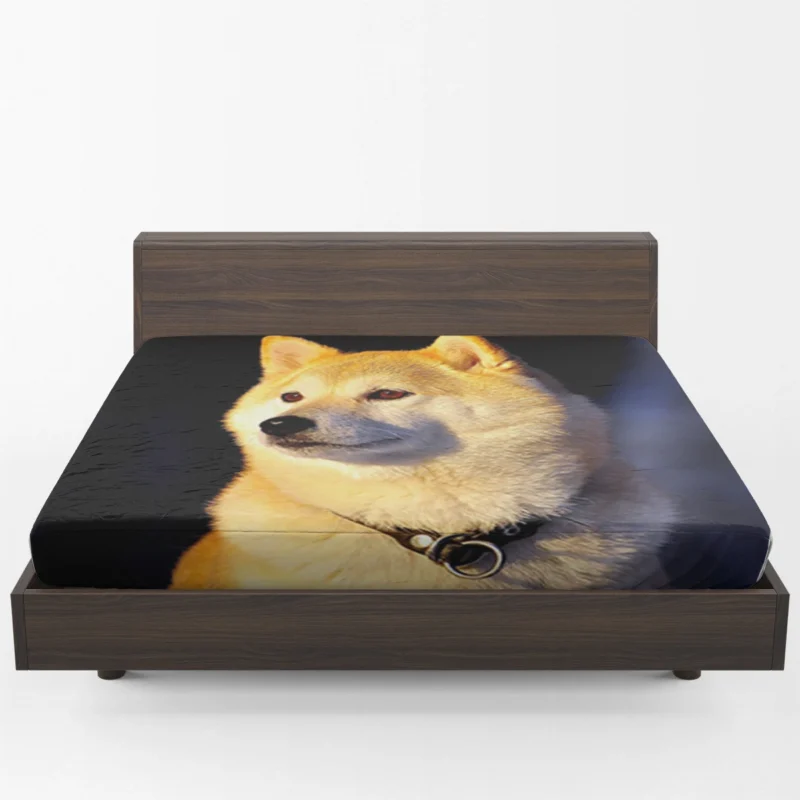 A Portrait of Beauty: Shiba Inu Quartet Fitted Sheet 1