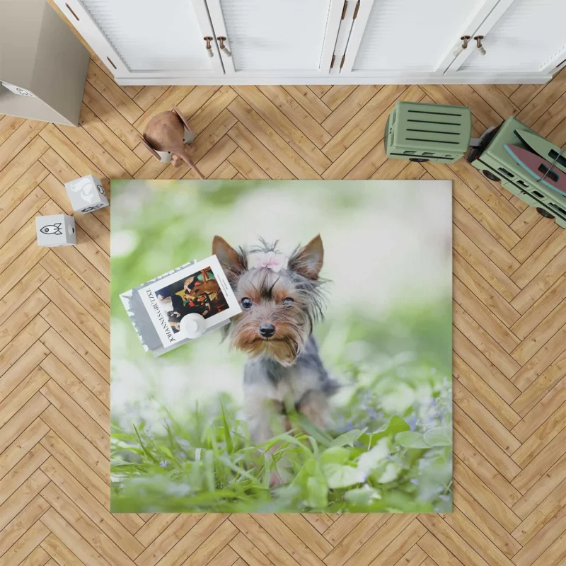 A Portrait of Tenacity: Terrier Quartet Floor Rug