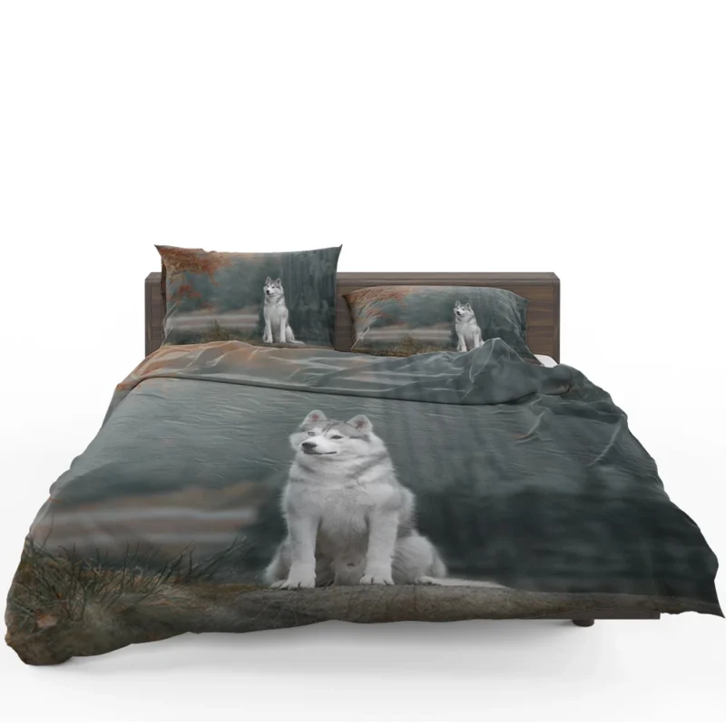 A Quartet of Elegance: Husky Depth of Field Bedding Set