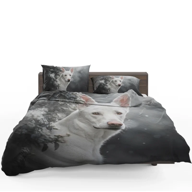 A Study in Radiance: White Shepherd Quartet Bedding Set