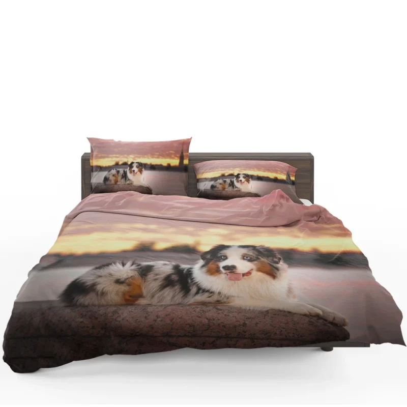 Active Depth of Field Beauty: Australian Shepherd Bedding Set