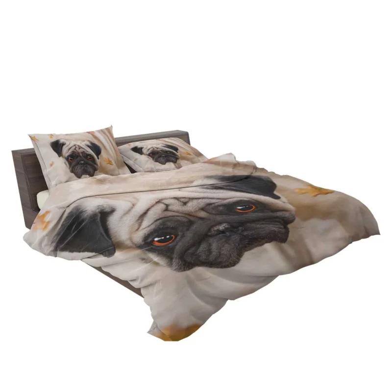 Active Fourfold Pug Majesty: Pug Quartet Bedding Set 2