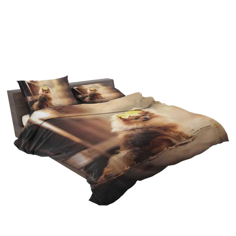 Adorable Charm: Papillon Puppy Quartet Bedding Set 2