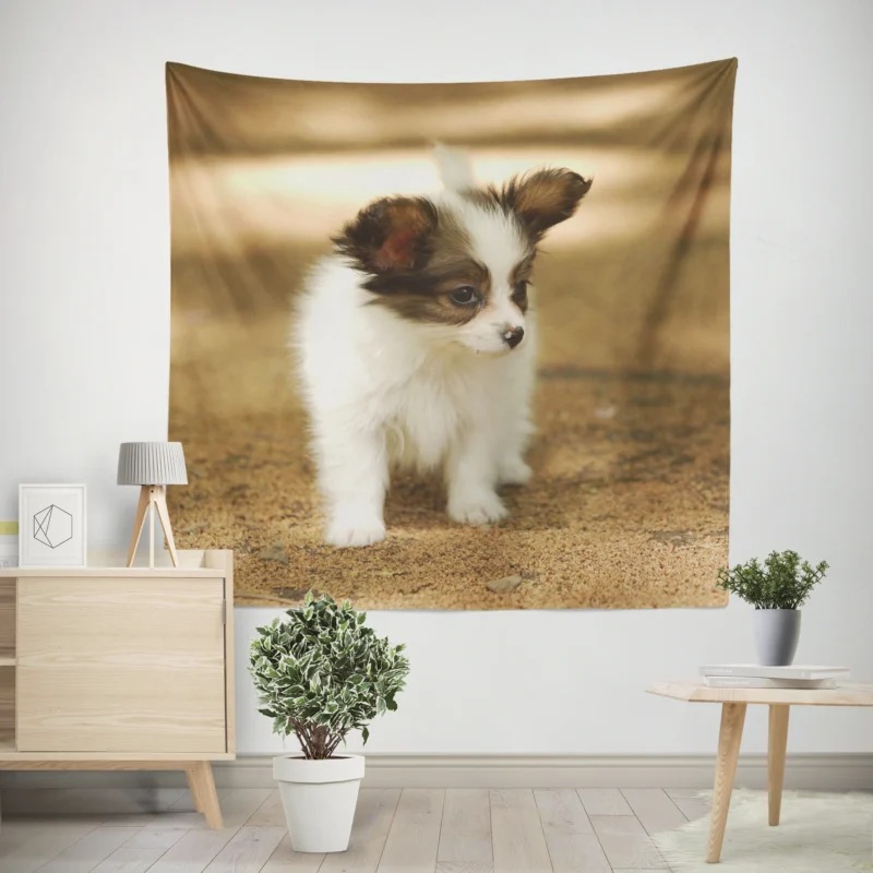 Adorable Charm  Pit Bull Puppy Quartet Wall Tapestry