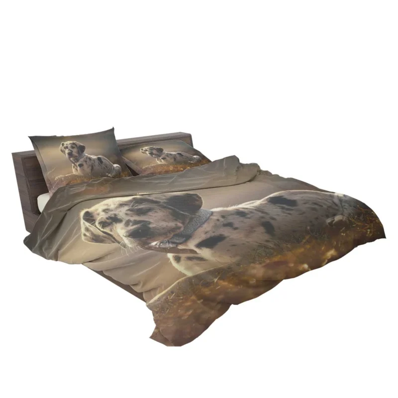 Adorable Quartet: Great Dane Puppies in Fog Bedding Set 2