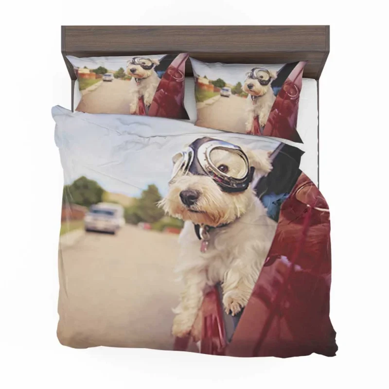 Adventurous West Highland White Terrier with Goggles Bedding Set 1