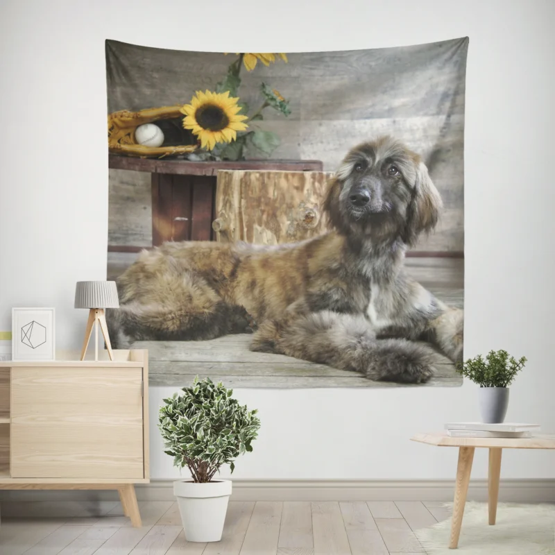 Afghan Hound Quartet  Abundance of Furry Elegance Wall Tapestry