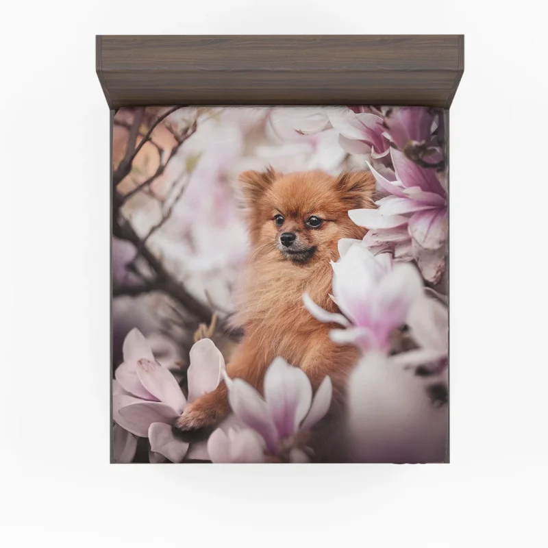 Amongst Magnolia Blossoms: Spitz Quartet Fitted Sheet