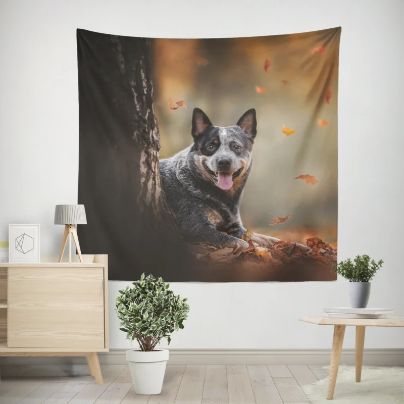 Australian Heeler Breed  Australian Cattle Dog Wall Tapestry