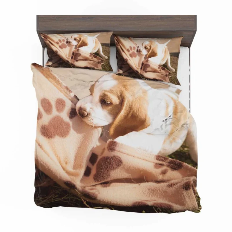 Ba and Puppy Playfulness: Beagle Bedding Set 1