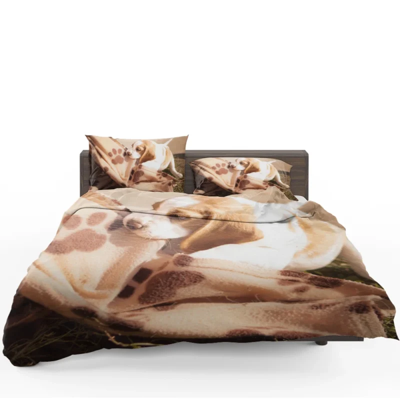 Ba and Puppy Playfulness: Beagle Bedding Set