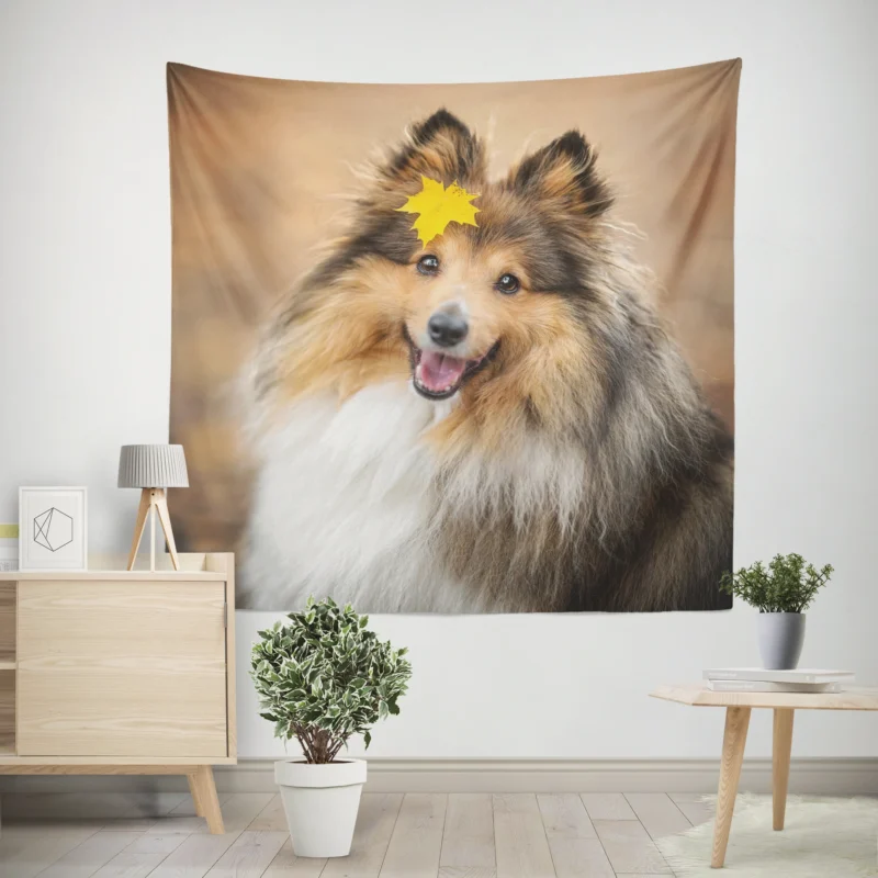 Bauble-Puppy Playtime  Shetland Sheepdogs Wall Tapestry