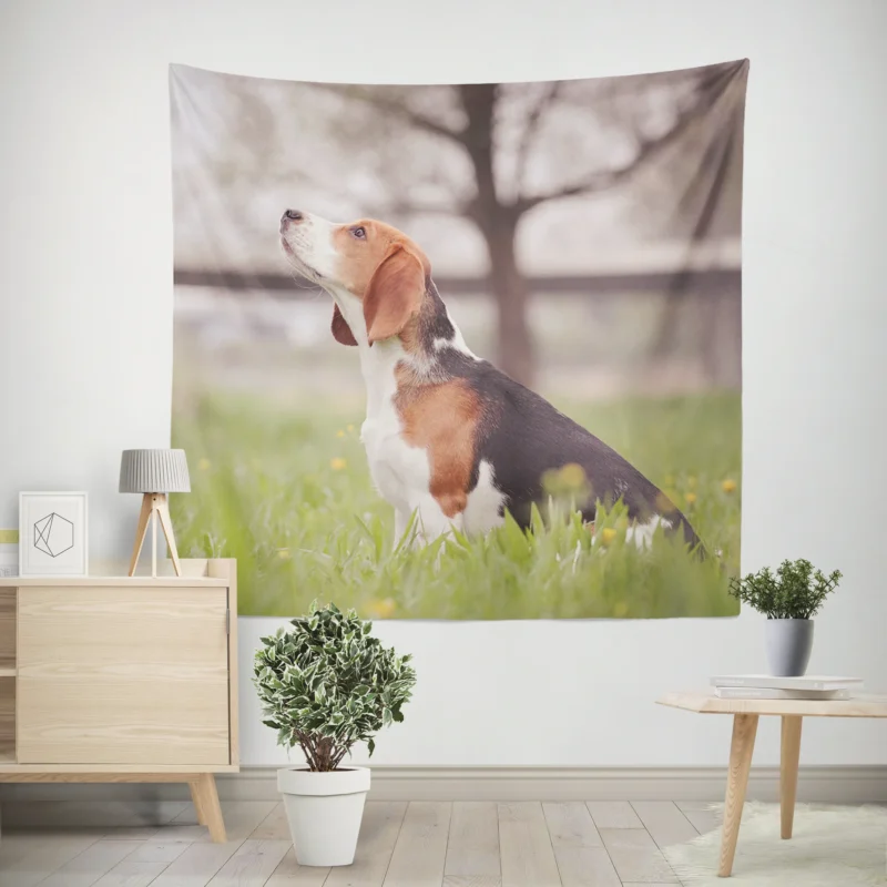 Beagle Affectionate Nature  Beagle Wall Tapestry