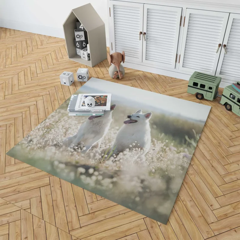 Berger Blanc Suisse Elegance in Depth Of Field Floor Rug 1