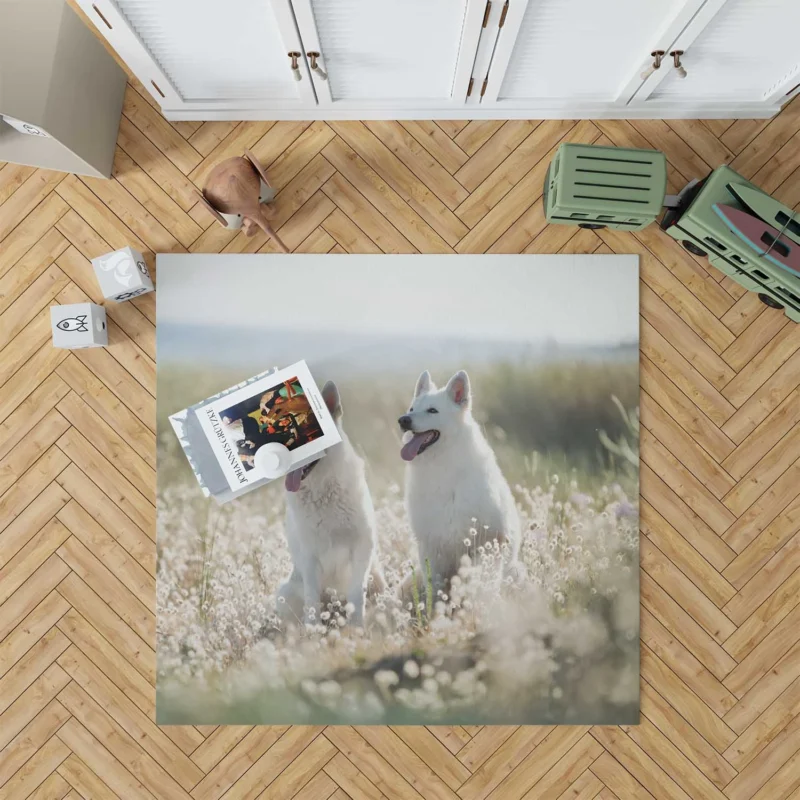 Berger Blanc Suisse Elegance in Depth Of Field Floor Rug