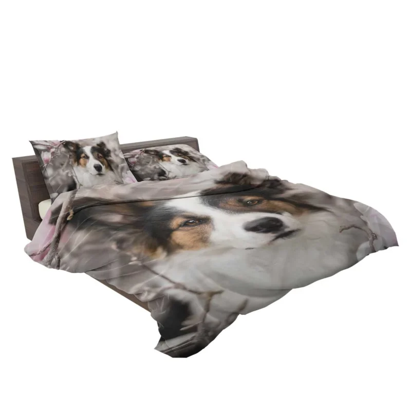 Blossom and Beauty: Australian Shepherd Bedding Set 2