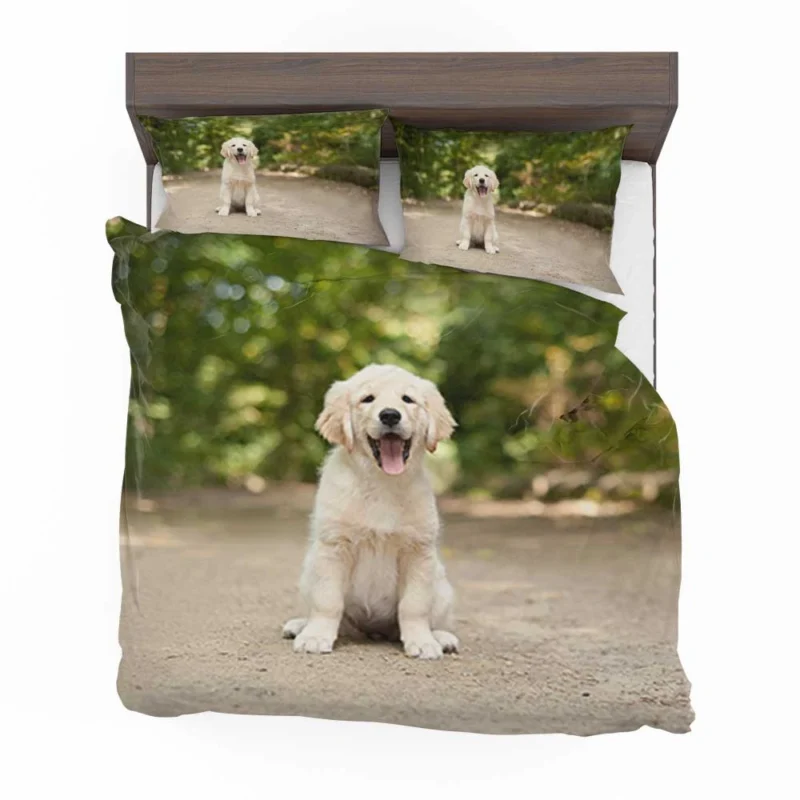 Bokeh Cuteness: Labrador Puppy Quartet Bedding Set 1