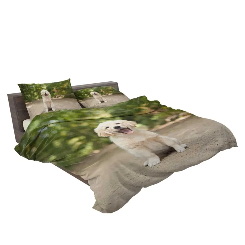 Bokeh Cuteness: Labrador Puppy Quartet Bedding Set 2