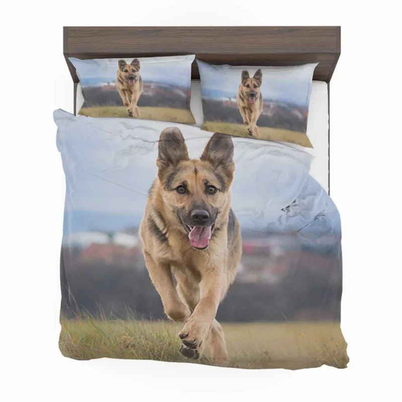 Bokeh Elegance: German Shepherd Charm Bedding Set 1