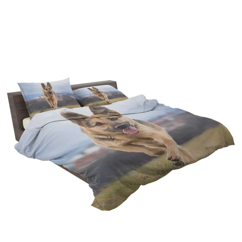 Bokeh Elegance: German Shepherd Charm Bedding Set 2