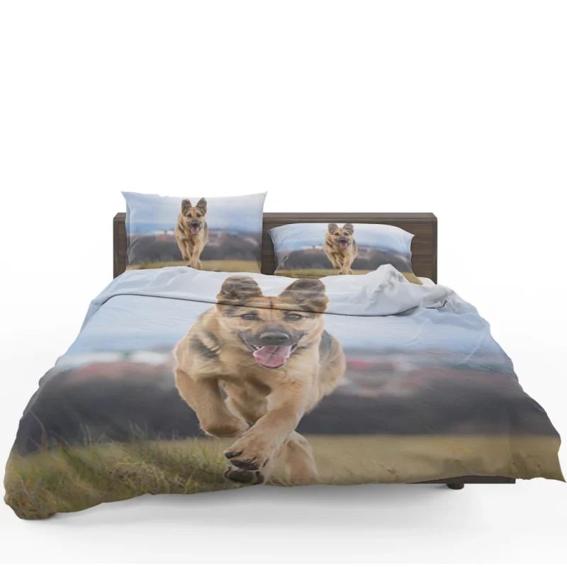 Bokeh Elegance: German Shepherd Charm Bedding Set