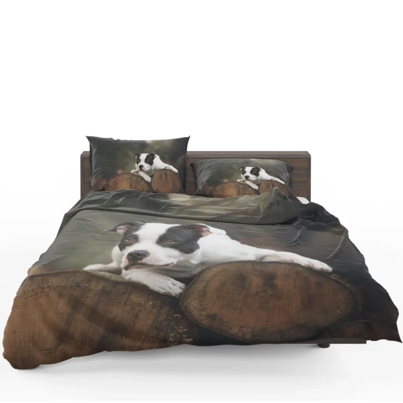 Bold and Beautiful: American Pit Bull Terrier Quartet Bedding Set