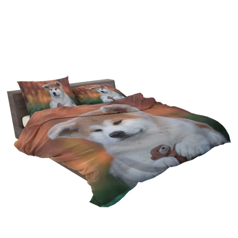 Bringing Joy: Puppies of the Akita Quartet Bedding Set 2