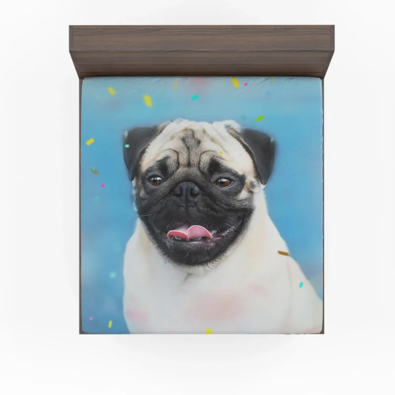 Canine Beauty Dog: Pug Quartet Fitted Sheet