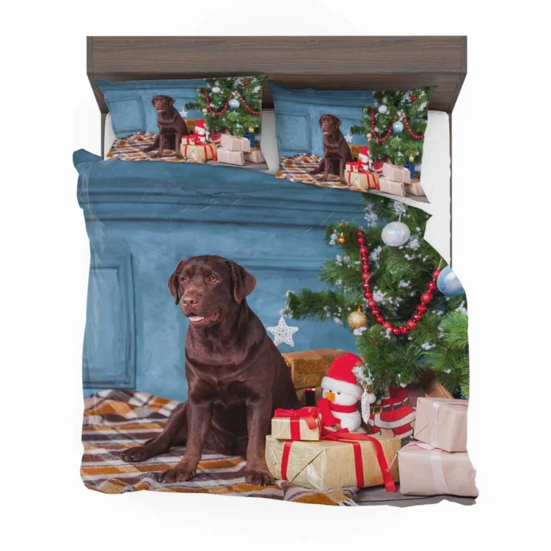 Canine Joy Unleashed: Labrador Gift Quartet Bedding Set 1