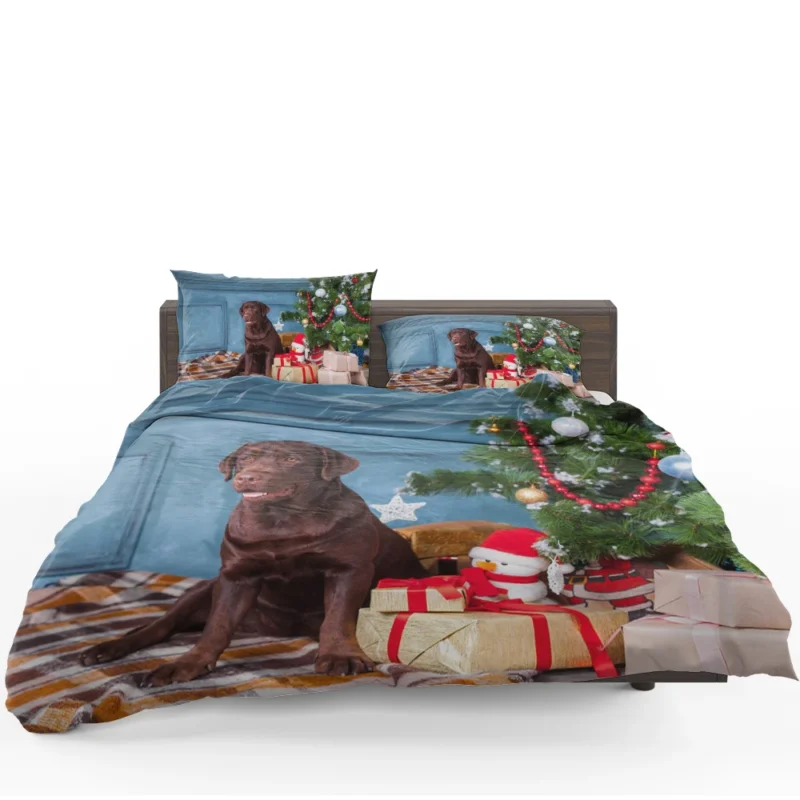 Canine Joy Unleashed: Labrador Gift Quartet Bedding Set