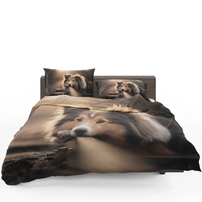 Canine Majesty: Scottish Shepherd Quartet Bedding Set