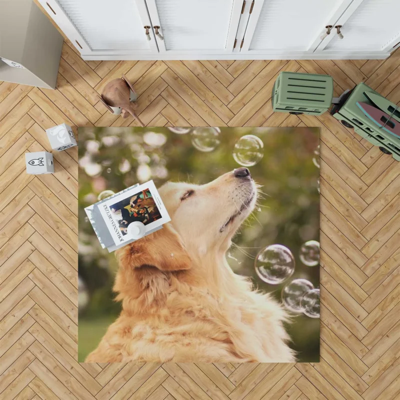 Canine Quartet of Joy: Golden Retrievers Floor Rug