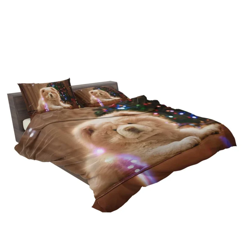 Captivating Chow Charm in Fourfold Bedding Set 2