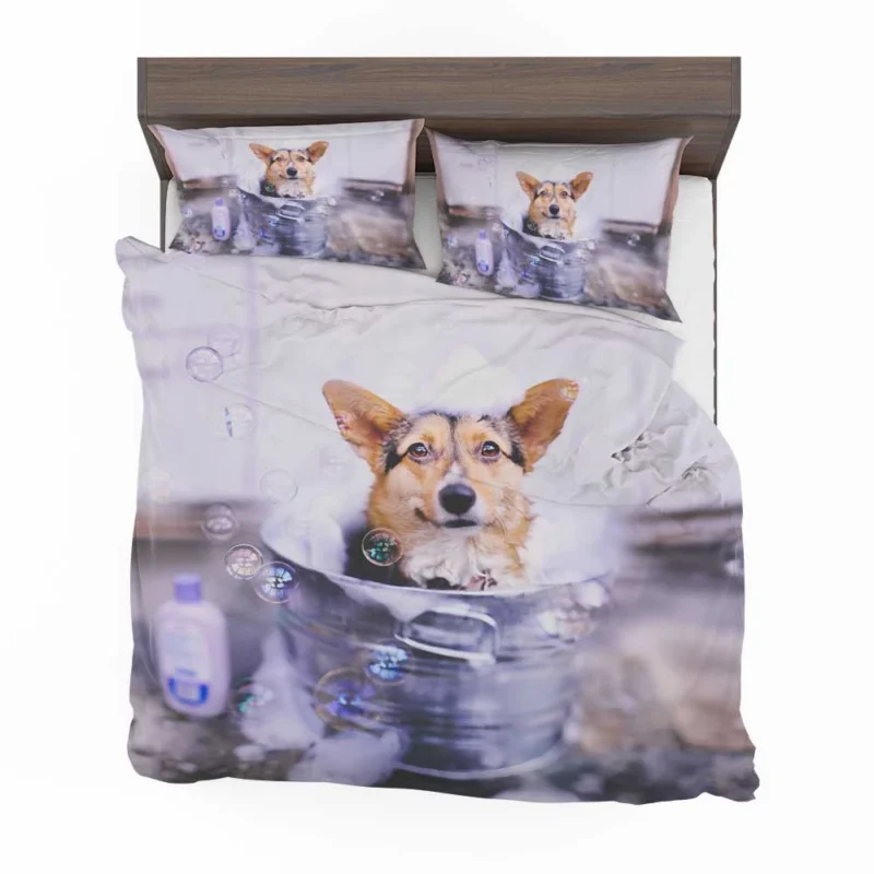 Captivating Corgi Puppies in Bauble Bedding Set 1