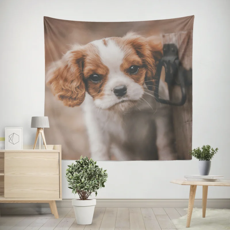 Cavalier Canine Quartet  King Charles Spaniels Wall Tapestry