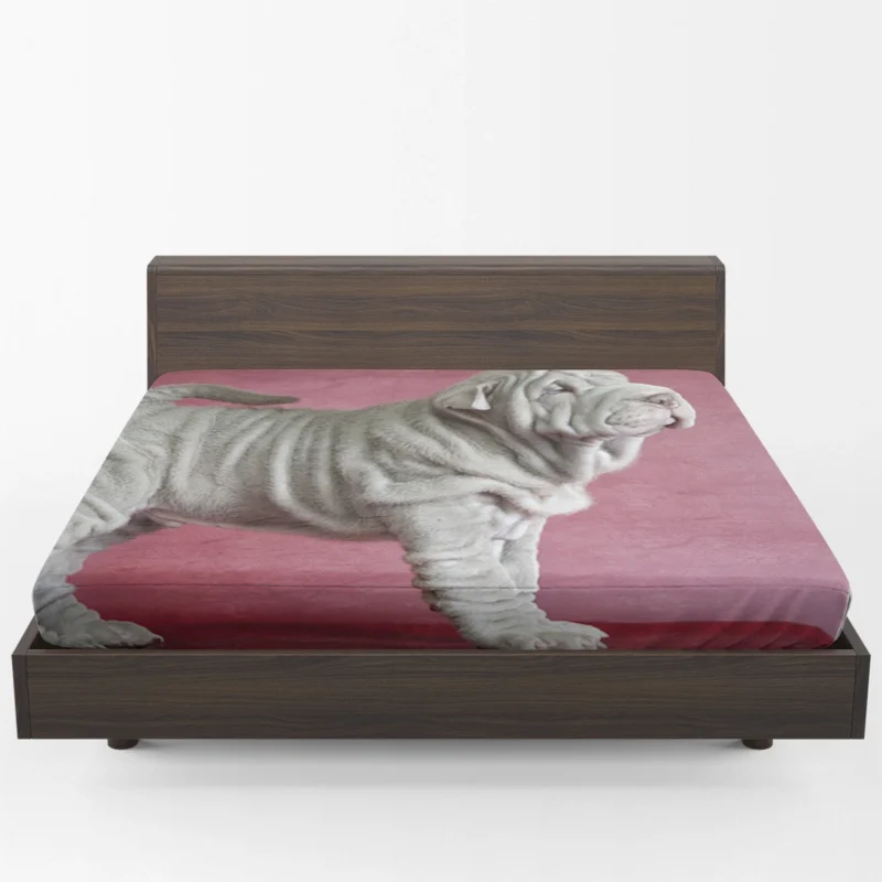 Cherubic Shar Pei Quartet Fitted Sheet 1