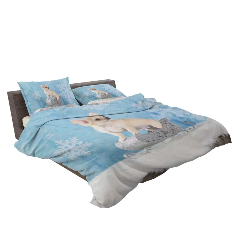 Christmas Bauble Joy with Puppies: Chihuahua Quartet Bedding Set 2