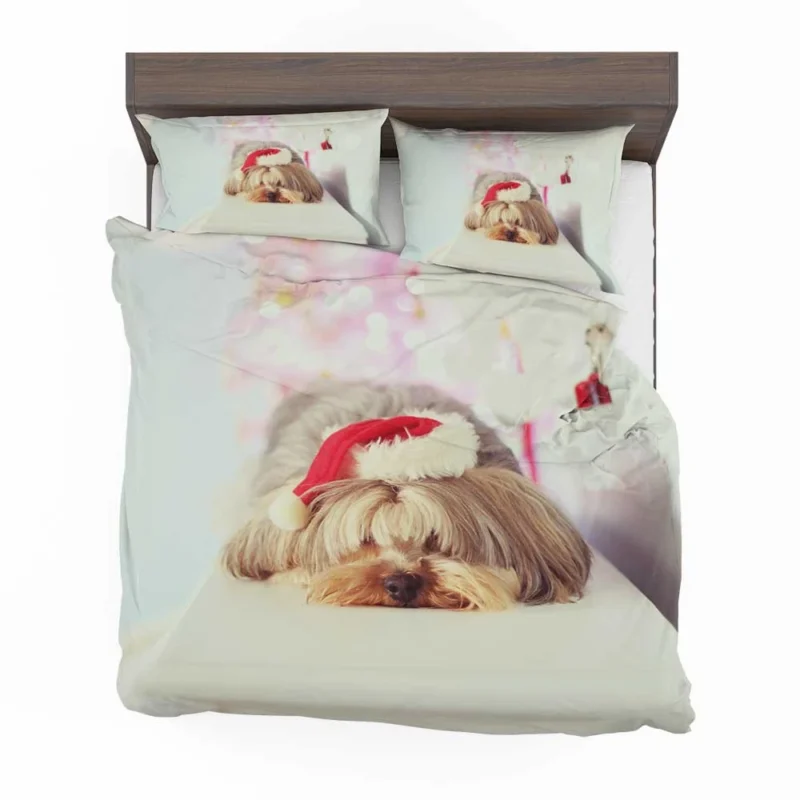 Close-Up in Elegance: Yorkshire Terrier Quartet Bedding Set 1