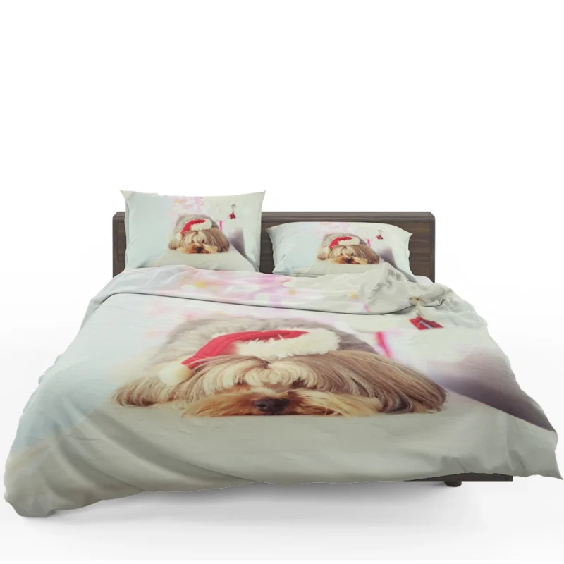 Close-Up in Elegance: Yorkshire Terrier Quartet Bedding Set