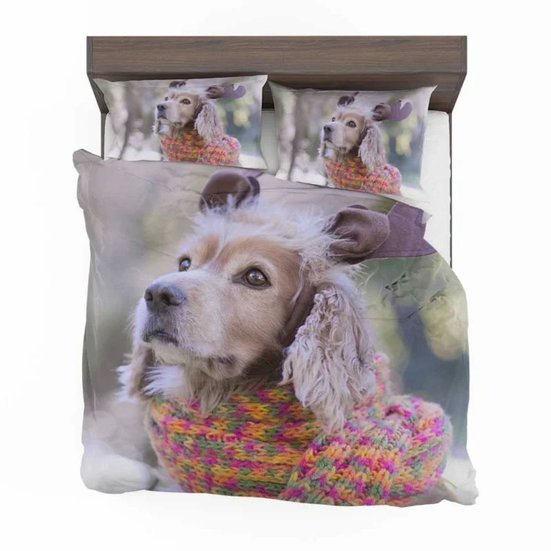 Cozy Scarves and Muzzles: Spaniel Quartet Bedding Set 1